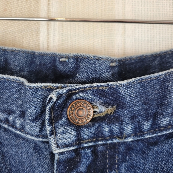 Vintage Lee Denim Jeans Blue Size 18 Short Loose‎ Fit Mom Jeans - Picture 7 of 10